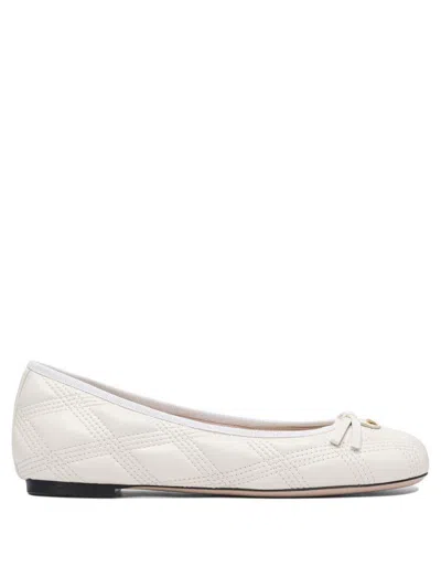 Valentino Nappa Leather Ballerinas Scarpe Basse White In White