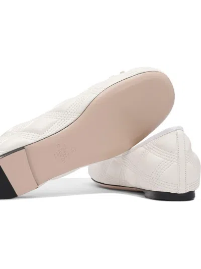 Valentino Nappa Leather Ballerinas Scarpe Basse White In White
