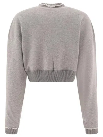 Alexander Mcqueen Cropped Sweatshirt With Mcqueen Logo