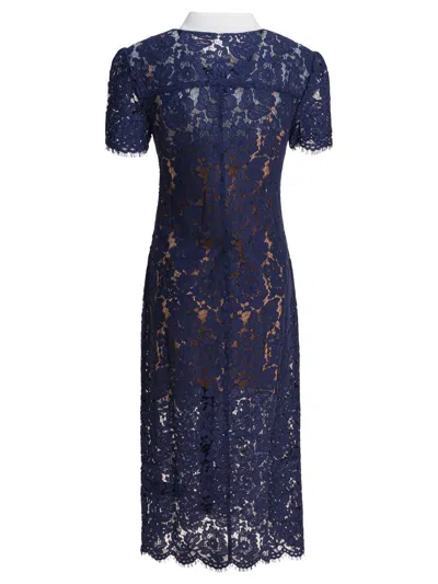 Self-portrait Self Portrait Women Lace Contrast Collar Midi Dress