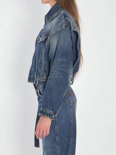 Jean Paul Gaultier Strap Jacket In Denim