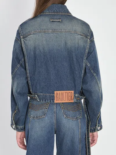 Jean Paul Gaultier Strap Jacket In Denim