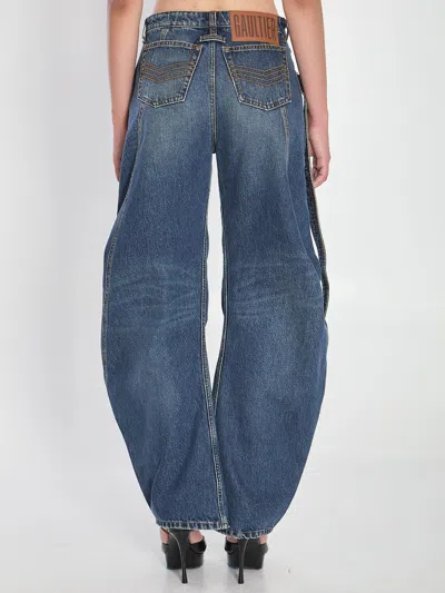 Jean Paul Gaultier Strap Jeans In Denim