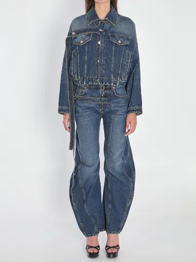 Jean Paul Gaultier Strap Jeans In Denim