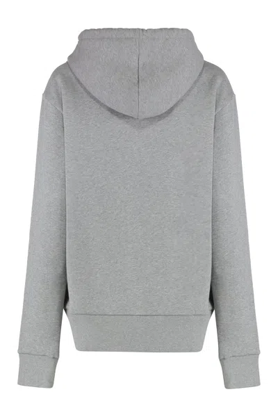 Jw Anderson Grey Cat Print Hoodie In Gray