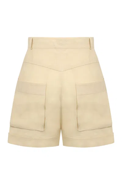 Le Kasha Shorts Ashraf In Lino Avorio Donna In Neutral