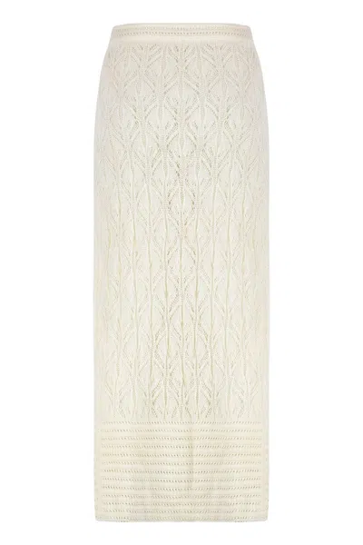 Le Kasha Openwork-knit Skirt