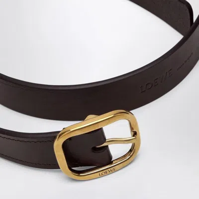 Loewe Dark Brown Leather Belt Women In Brown