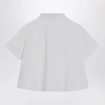 Loewe Women Cotton Trapeze Polo Shirt In White
