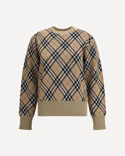 Burberry Archivio Check Sweater In Brown