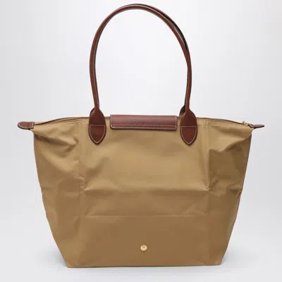 Longchamp Original L Bag With Front Pocket And Leather Trim