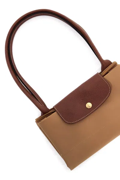 Longchamp Original L Bag With Front Pocket And Leather Trim
