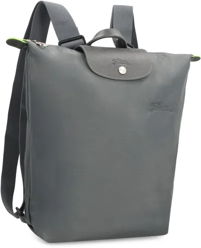 Longchamp Graphite Coloured M Le Pliage Green Backpack