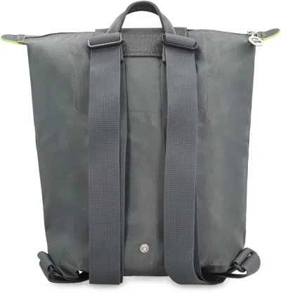 Longchamp Graphite Coloured M Le Pliage Green Backpack