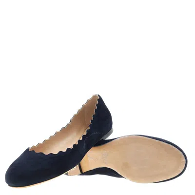 Chloé Chloe Lauren Scalloped Suede Ballet Flats