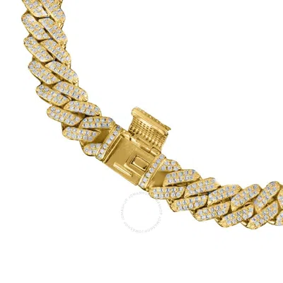 Maulijewels 35.00ctw 12mm Unisex Moissanite Miami Cuban Link Chain Necklace