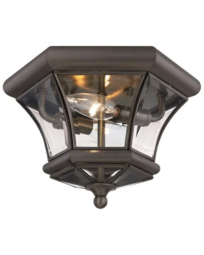 Livex Lighting Livex Monterey 2-light Bronze Ceiling Mount In Brown