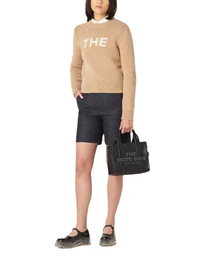 Marc Jacobs Black Leather Mini The Tote Bag Handbag