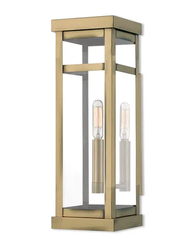 Livex Lighting Livex Hopewell 1 Light Ab Outdoor Wall Lantern