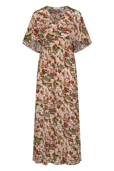 Marinella Piccinno Lucia Printed Silk Dress