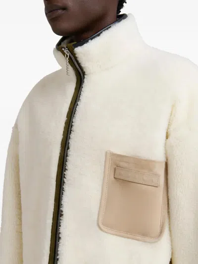 Marni Fleece Bomber Jacket With Zip-up Closure