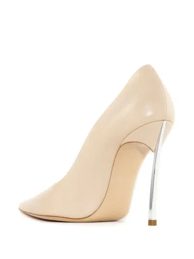 Casadei Pointed-toe Metallic-heel Pumps