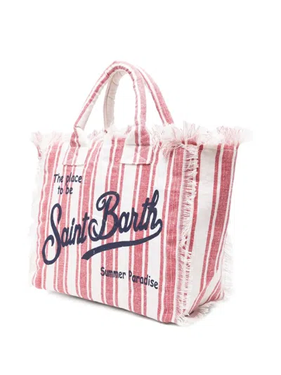 Mc2 Saint Barth Vanity Striped Frayed Tote Bag