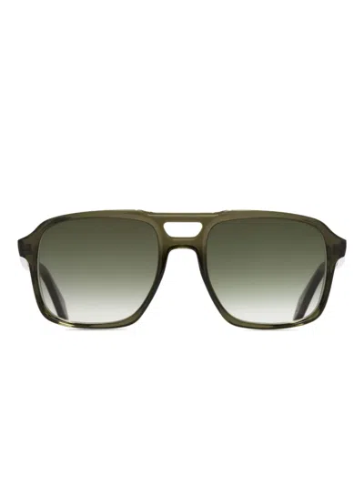 Cutler And Gross Pilot-frame Sunglasses In Green