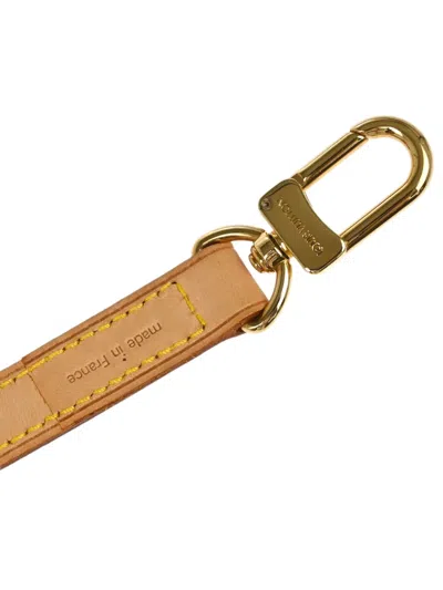 Pre-owned Louis Vuitton 1990-2000s Leather Shoulder Strap In Neutral