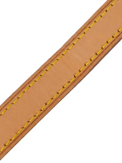 Pre-owned Louis Vuitton 1990-2000s Leather Shoulder Strap In Neutral