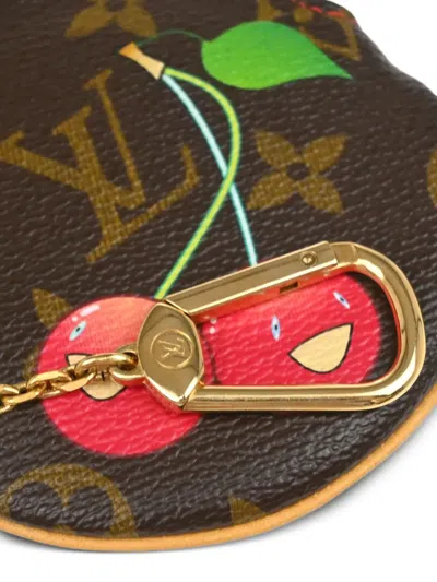 Pre-owned Louis Vuitton X Takashi Murakami 2004 Cherry Porte Monnaie Rond Wallet