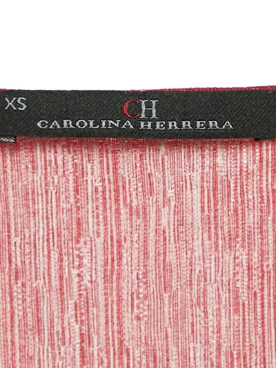 Pre-owned Carolina Herrera Vintage  Floral-print Dress In Red