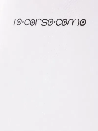 10 Corso Como Logo-print Cotton T-shirt In White