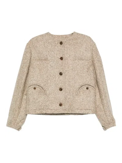 Blazé Milano Button-fastening Jacket In Neutral