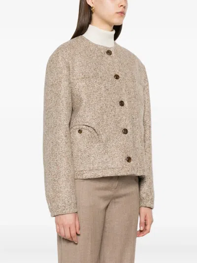 Blazé Milano Button-fastening Jacket In Neutral