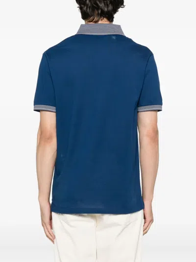 Emporio Armani Cotton Sweaters In Blue
