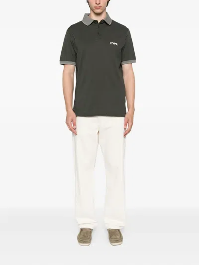 Emporio Armani Cotton Sweaters In Green