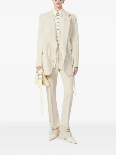 Sportmax Belted Blazer In Neutral