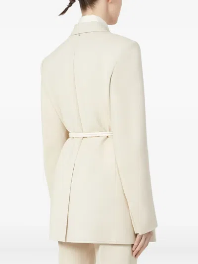 Sportmax Belted Blazer In Neutral