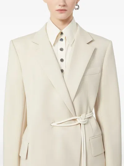 Sportmax Belted Blazer In Neutral