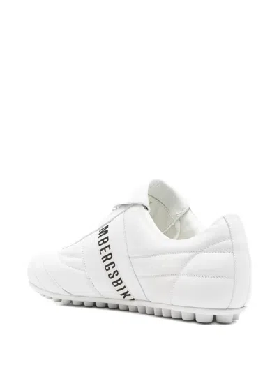 Bikkembergs X Gosha Quilted Leather Sneakers In White