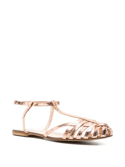 Anna F 512 Metallic Leather T-bar Sandals