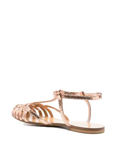 Anna F 512 Metallic Leather T-bar Sandals