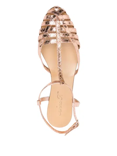 Anna F 512 Metallic Leather T-bar Sandals