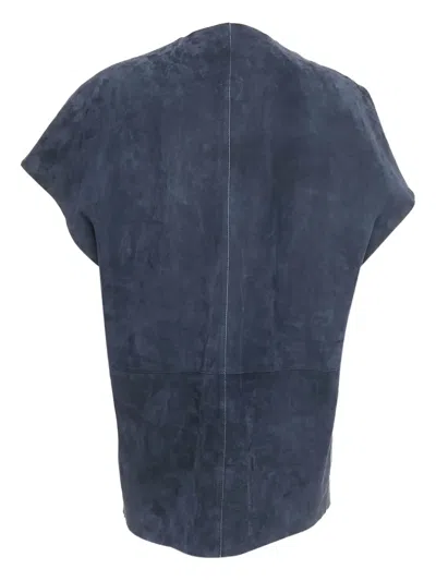 Pre-owned Carolina Herrera  Suede Jacket In Blue