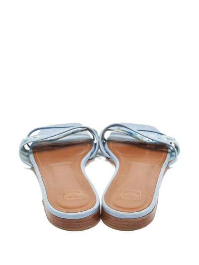 Pre-owned Malone Souliers 2024 Macramé Slides In Blue