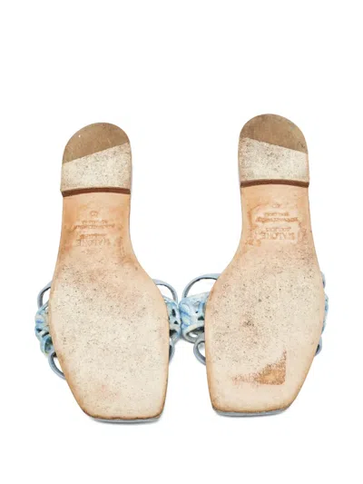 Pre-owned Malone Souliers 2024 Macramé Slides In Blue