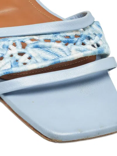 Pre-owned Malone Souliers 2024 Macramé Slides In Blue
