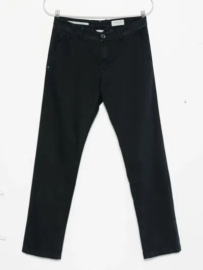 Jacob Cohen Slim Waist Denim Trousers With Pockets In Black