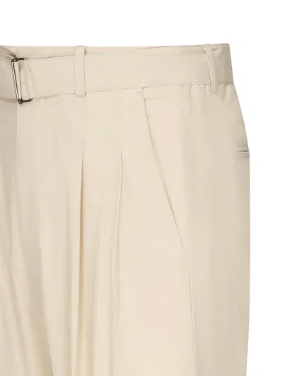 Be Able Pleated Belted Trousers In Neutral